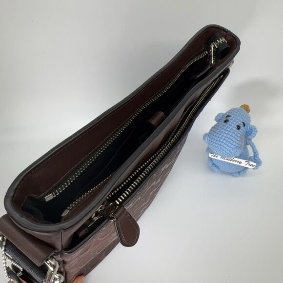 Coach Mens Charles Tech Crossbody In Signature Crossgrain Leather 72221 Mahogany - Picture 9 of 10